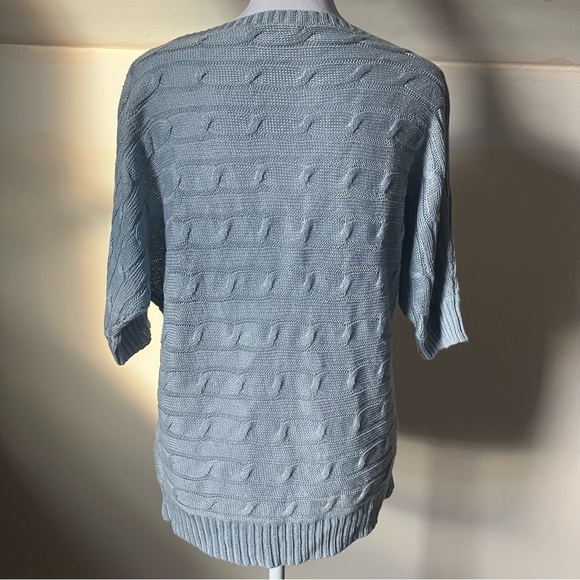 Ralph Lauren Black Label Cable Knit Short Sleeve Relaxed Fit Sweater size Small - Picture 4 of 6